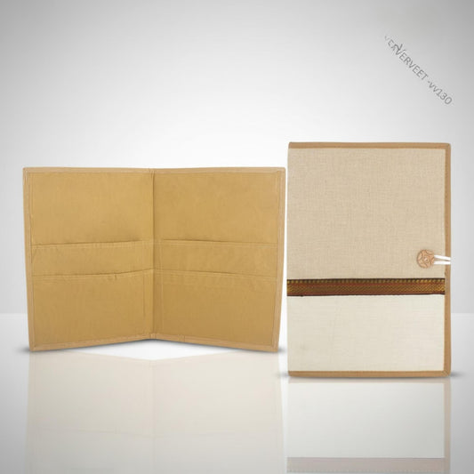 Eco-Friendly Fabric Document Folder with Button Closure | Minimal Corporate File Folder
