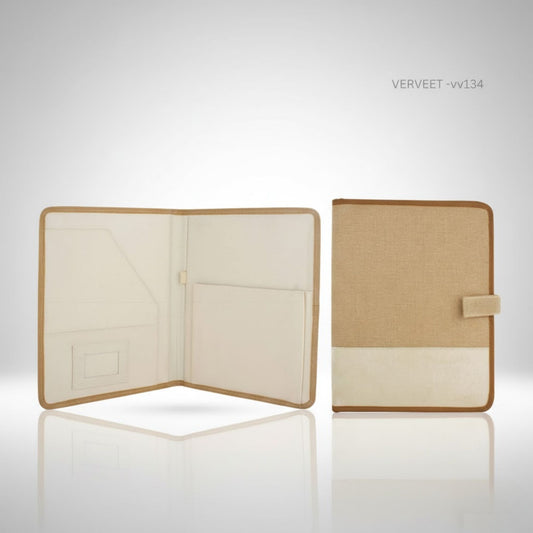Eco-Friendly Jute File Folder | Sustainable Office Document Organizer with Inner Pockets