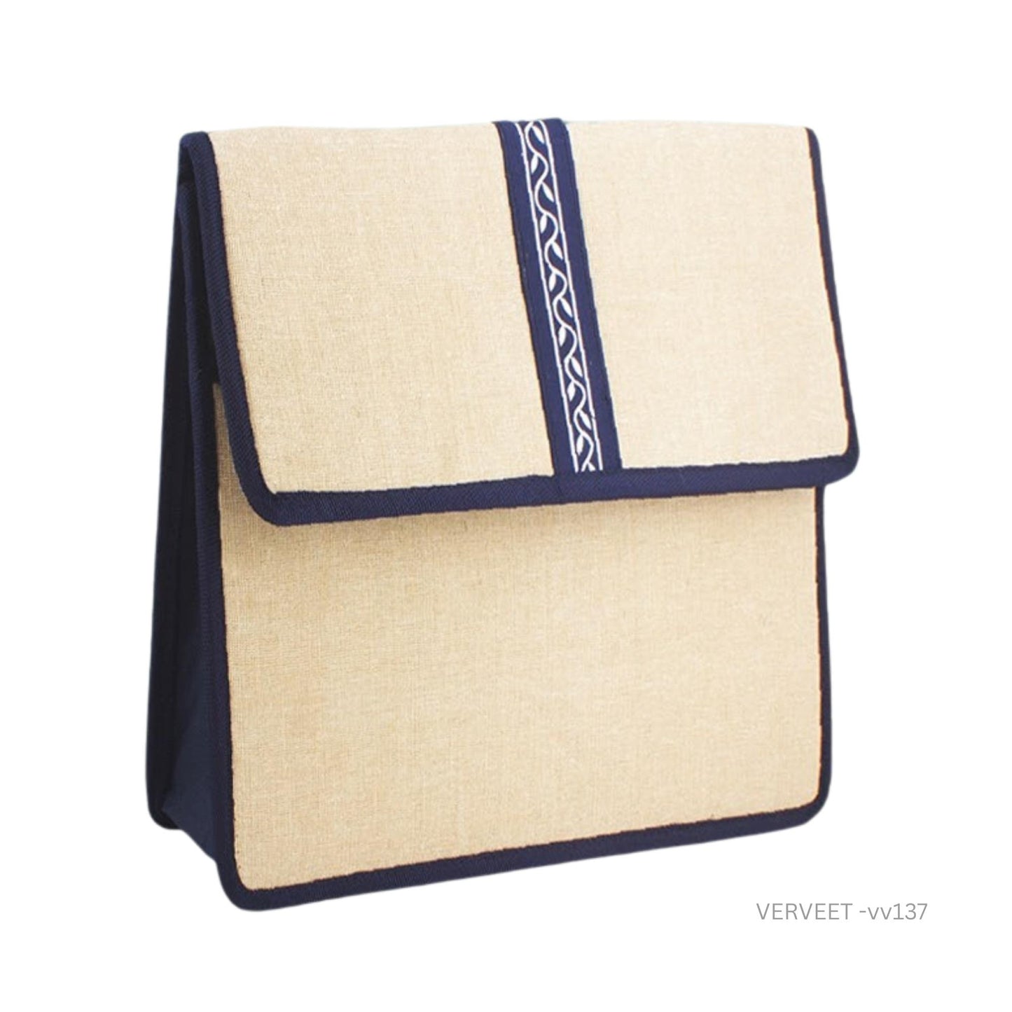 Eco-Friendly Jute Laptop Sleeve with Flap Closure | Handmade Sustainable Office & Corporate Gift Bag