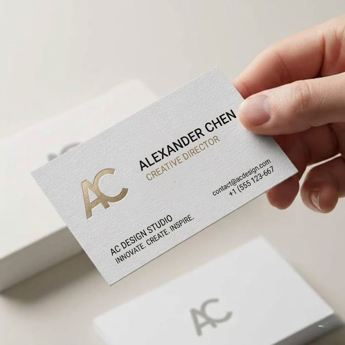 Premium Minimal Textured Business Cards | Elegant Corporate Visiting Card Printing