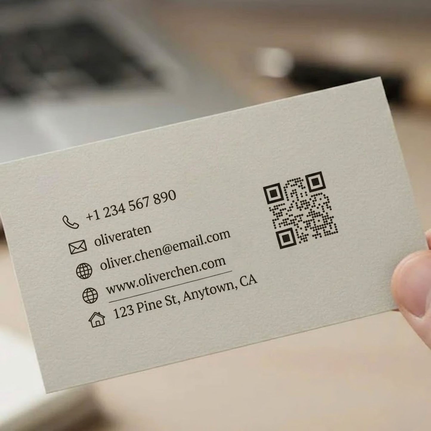 Premium Textured Paper Business Cards | Elegant Luxury Visiting Cards