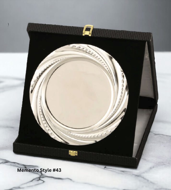 Custom Memento | Black Box with Silver/Golden Plate for Corporate Awards