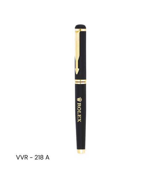 Engraved roller pen VVR218A in rose gold, featuring a sleek design and ideal for personalized gifting and professional use.