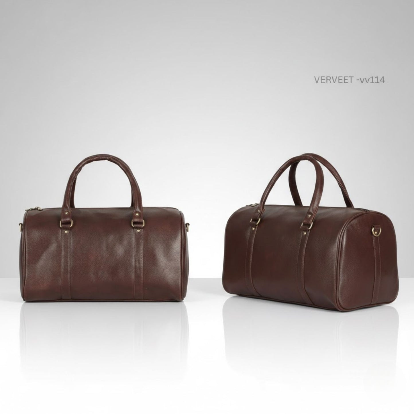 Executive weekend bag with leather finish designed for business travel, short trips, and premium corporate gifting
