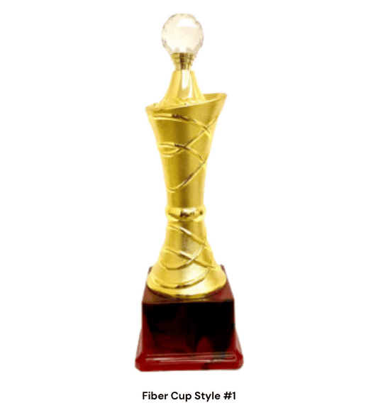 Fiber Cup Trophy - Gold Award (10/11/13 in) | Lightweight Trophy in 3 Sizes