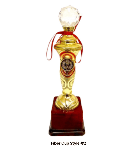 Fiber Cup Trophy Style #2 - Gold (10.5 in) | Lightweight Trophy for Events