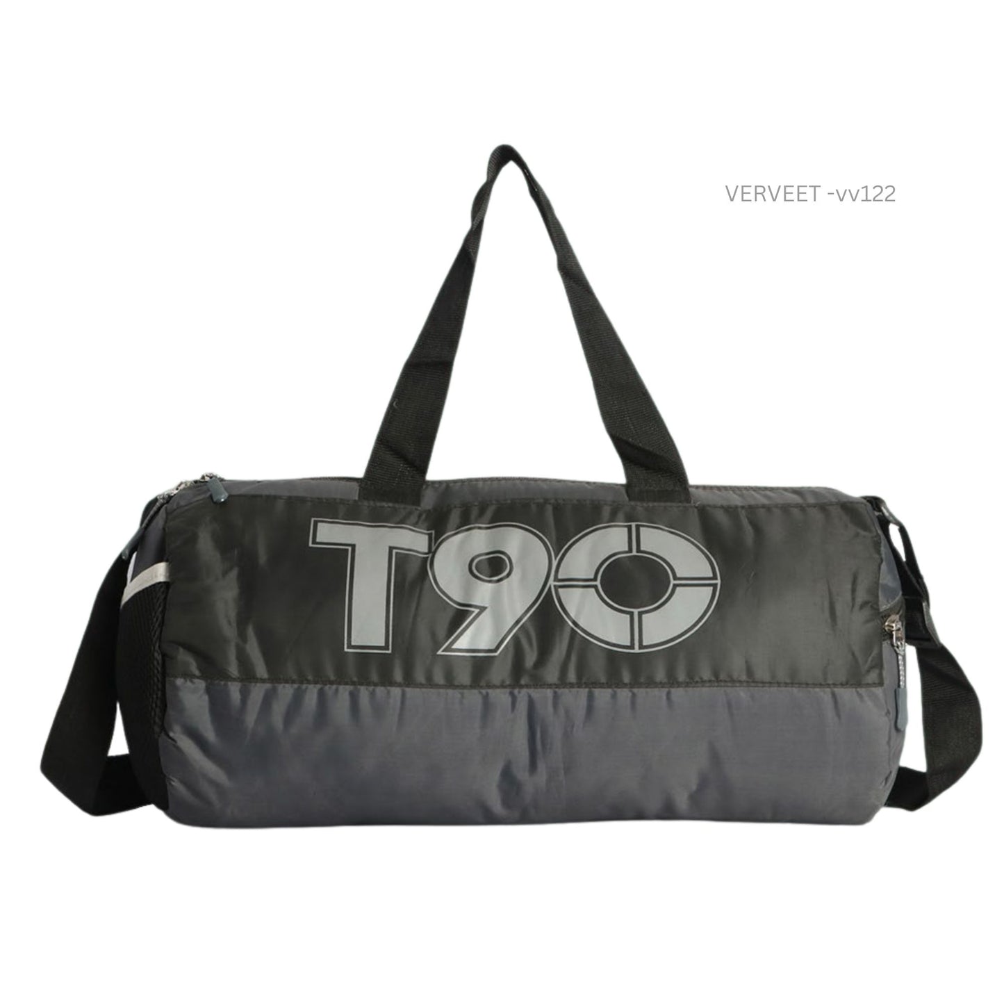 Sporty Gym & Travel Duffel Bag with Mesh Pocket | Fitness & Sports Carry Bag