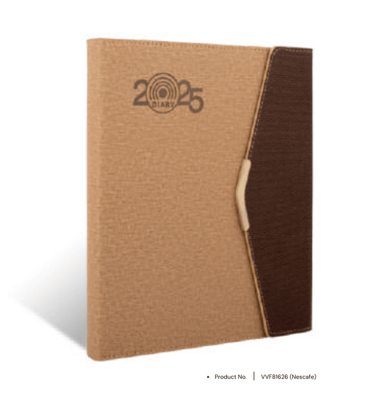 Foam diary VVF81626 with customized leatherette cover, ideal for personalized gifting and professional use.