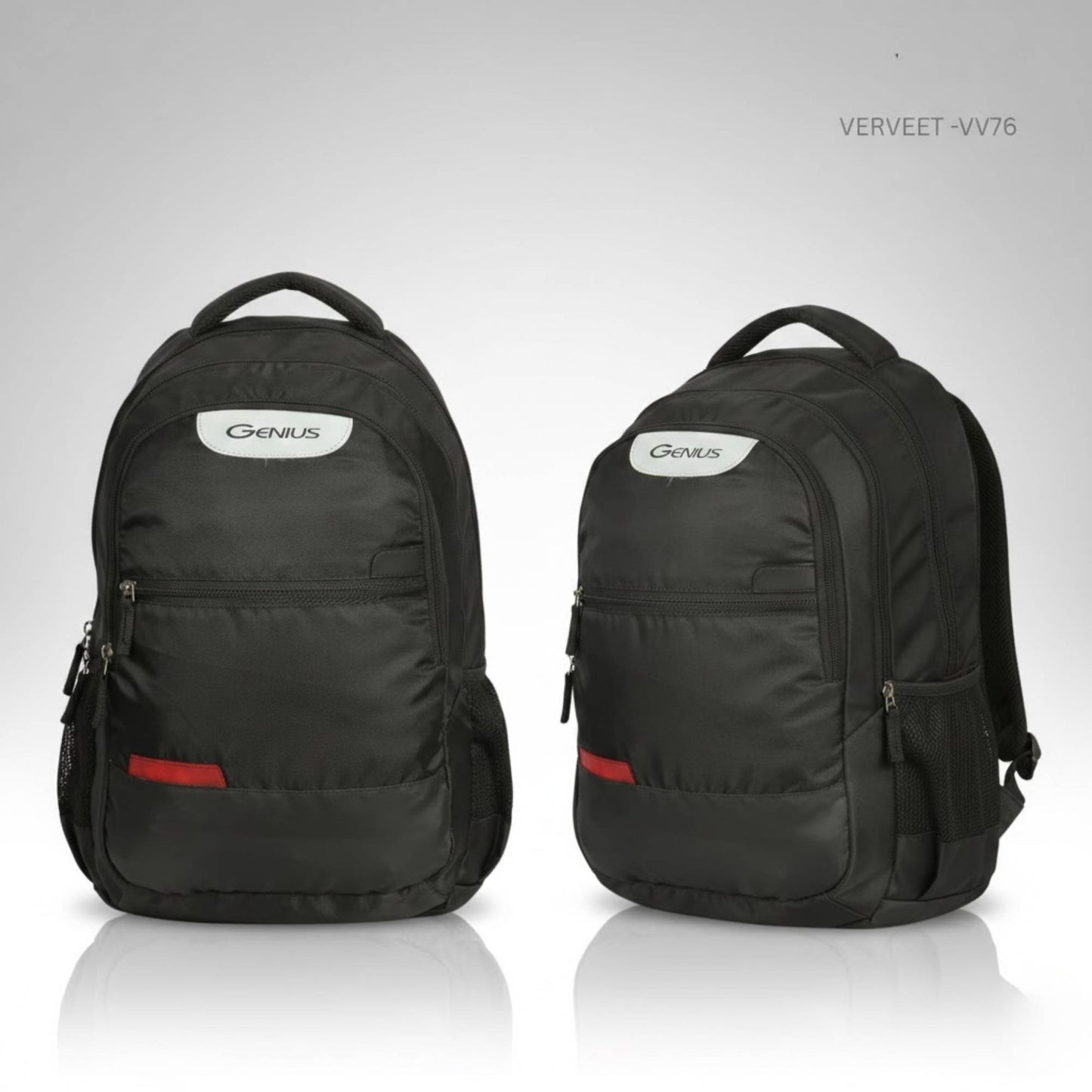 Genius Black Laptop Backpack with Multiple Compartments | Durable Office, College & Travel Bag