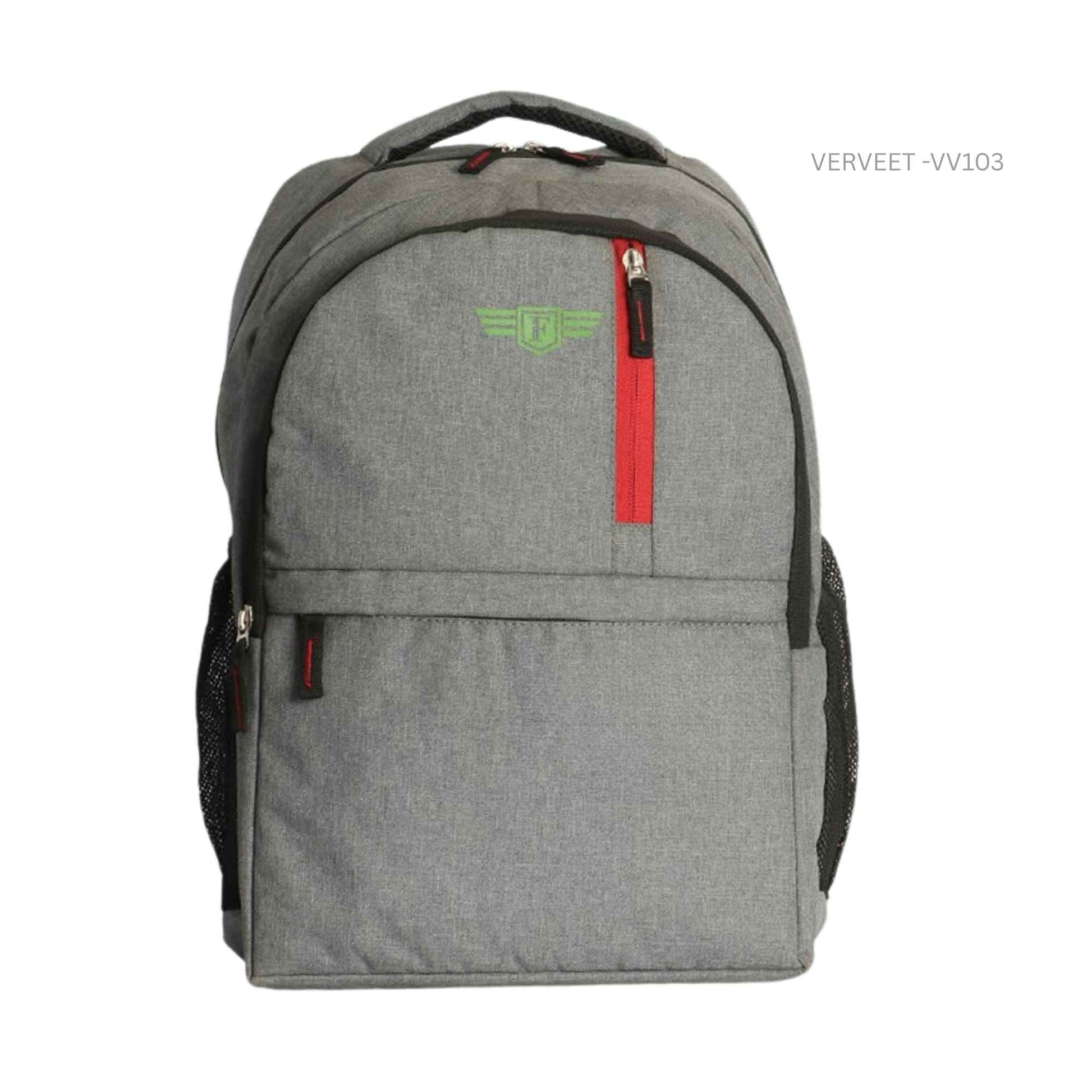 Grey laptop backpack for office use with padded laptop compartment and organized storage for daily work essentials