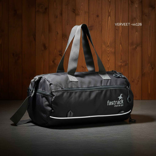 Premium Travel & Gym Duffel Bag with Shoulder Strap | Grey Sports Carry Bag