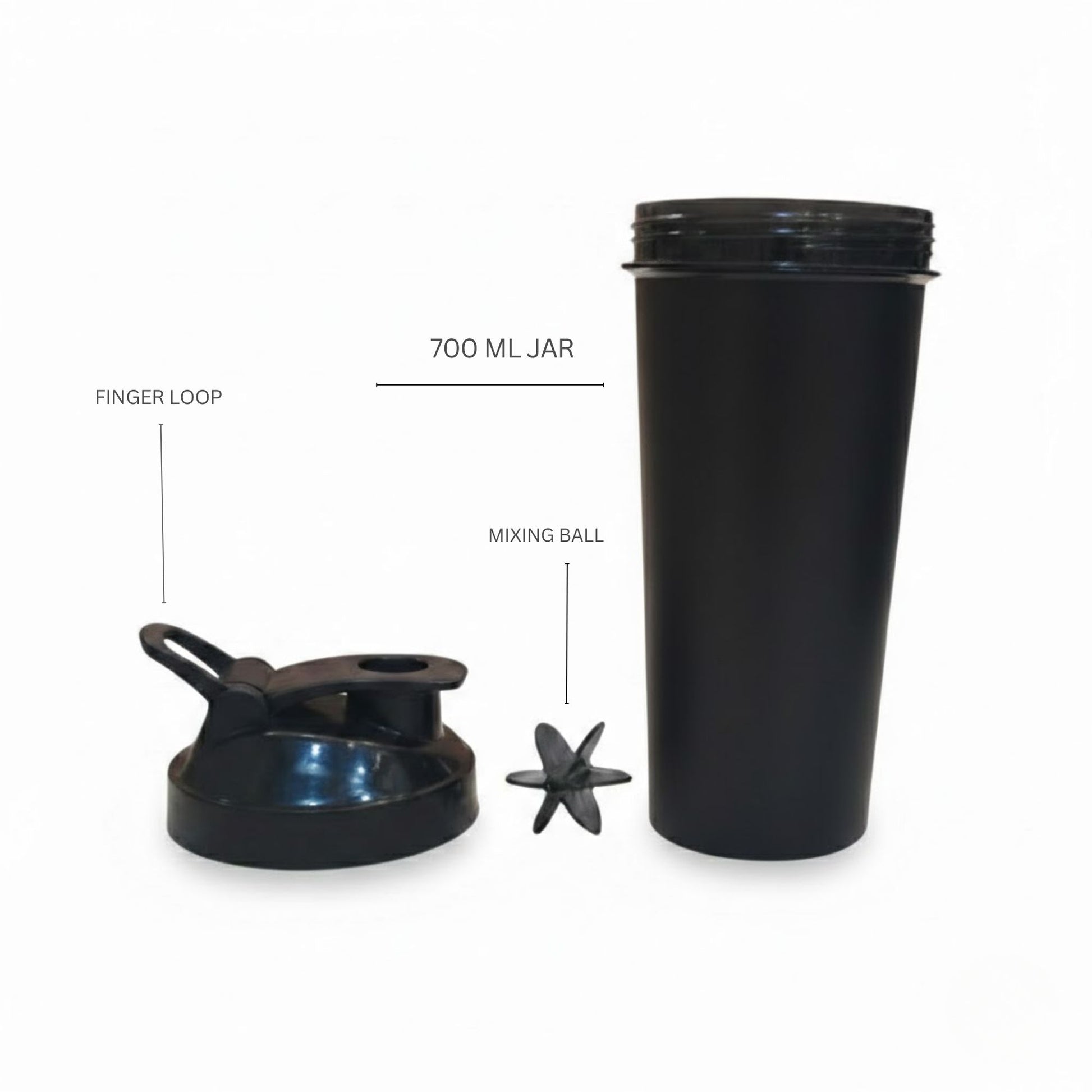 Gym shaker bottle with bolt design, fitness protein shaker bottle for workouts and sports use.