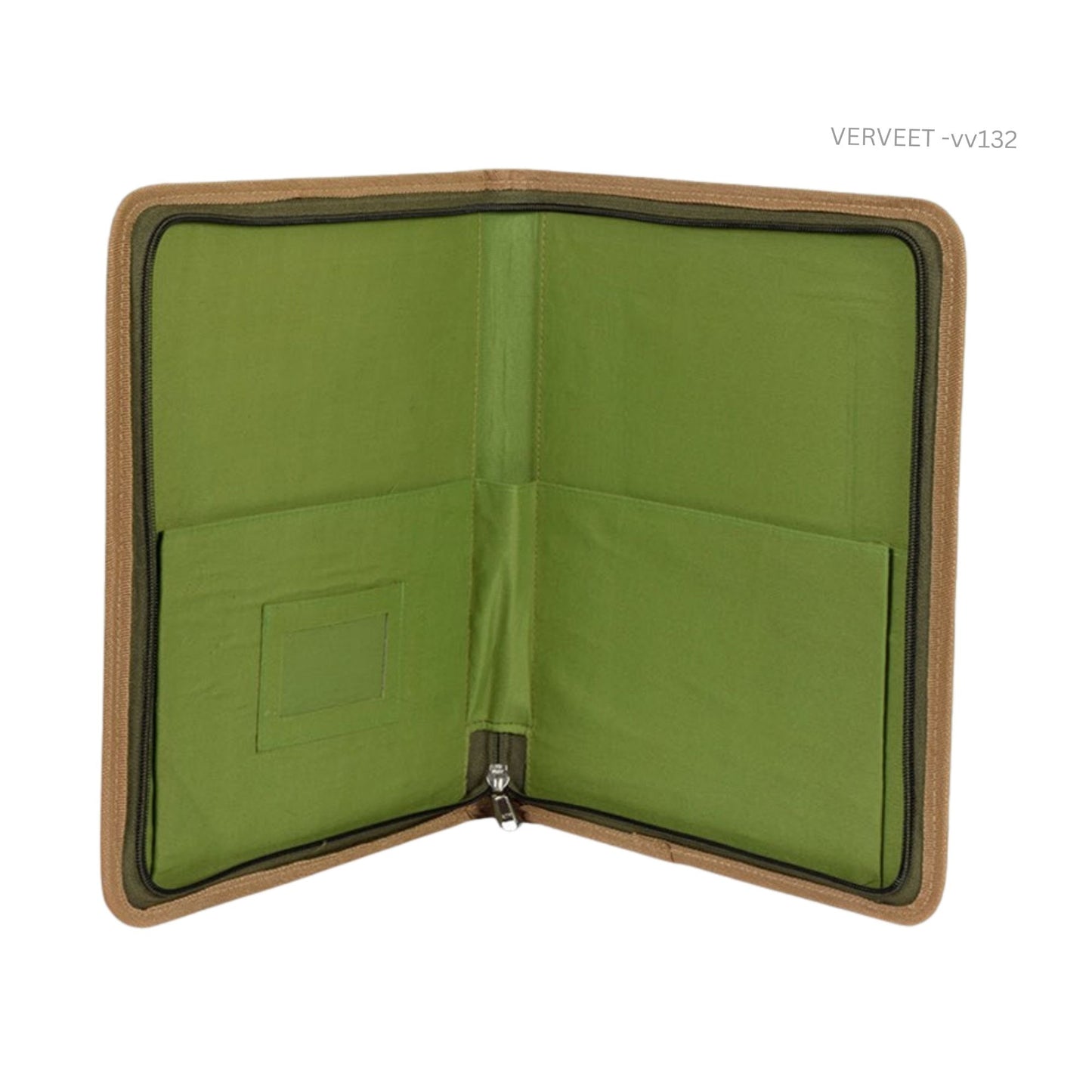 Eco-Friendly Jute File Folder with Zip | Handmade Fabric Document Organizer for Office & Corporate Use