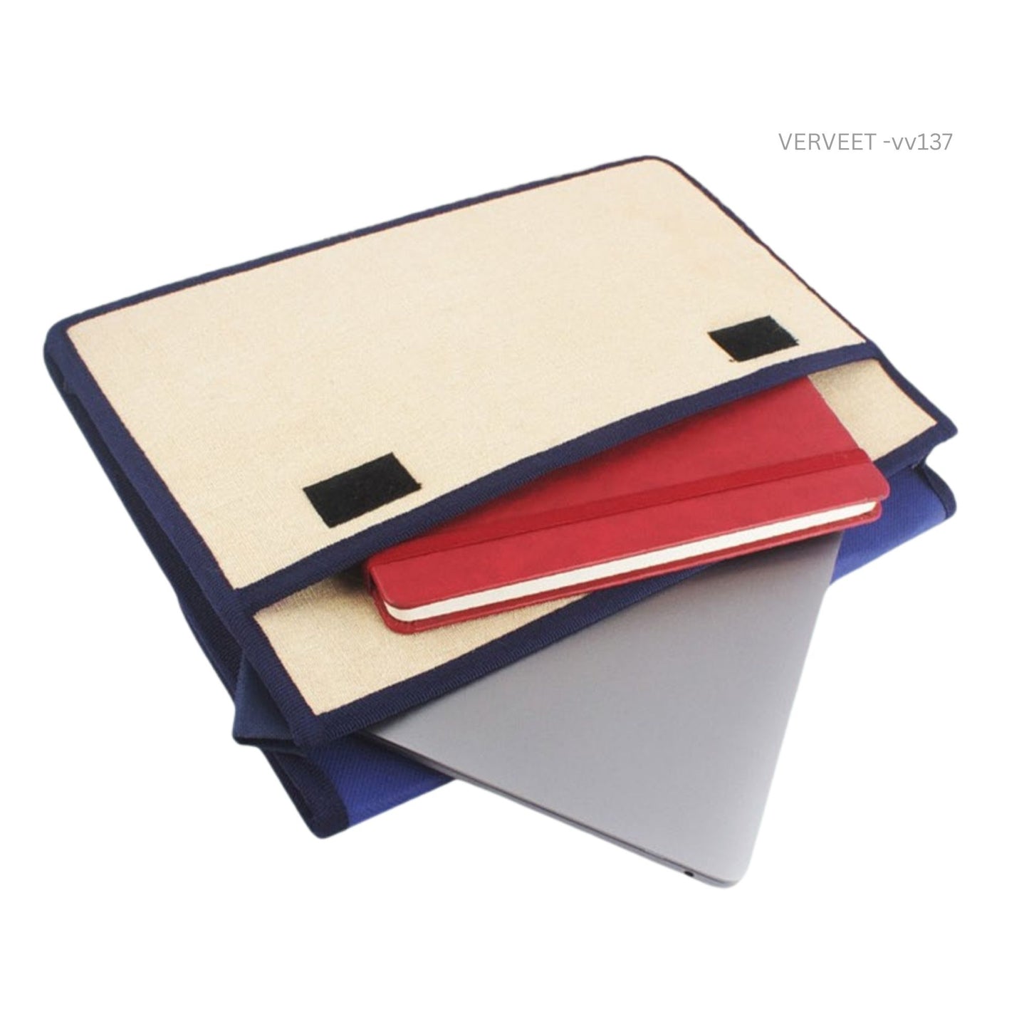 Eco-Friendly Jute Laptop Sleeve with Flap Closure | Handmade Sustainable Office & Corporate Gift Bag