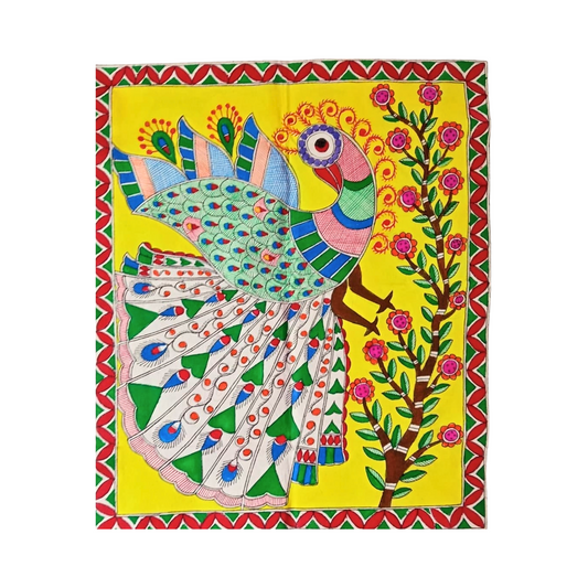 More Print – Handmade Mithila Painting on Canvas | Framed Madhubani Art for Wall Décor