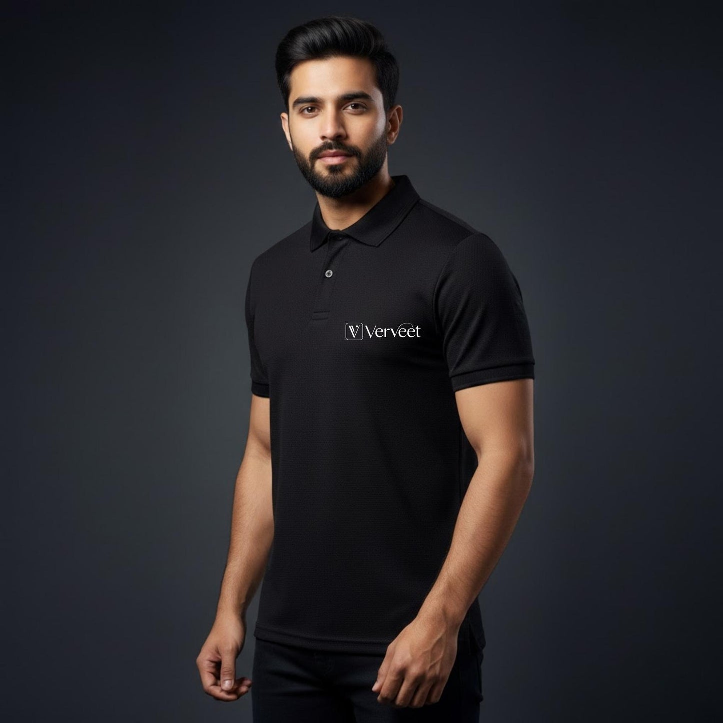 Honeycomb Matty polo T-shirt 180 GSM fabric, breathable corporate uniform polo T-shirt for office wear and branding