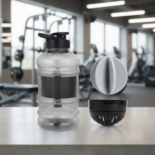Hulk gym gallon shaker bottle for fitness hydration, large protein shaker bottle for workouts and sports training.