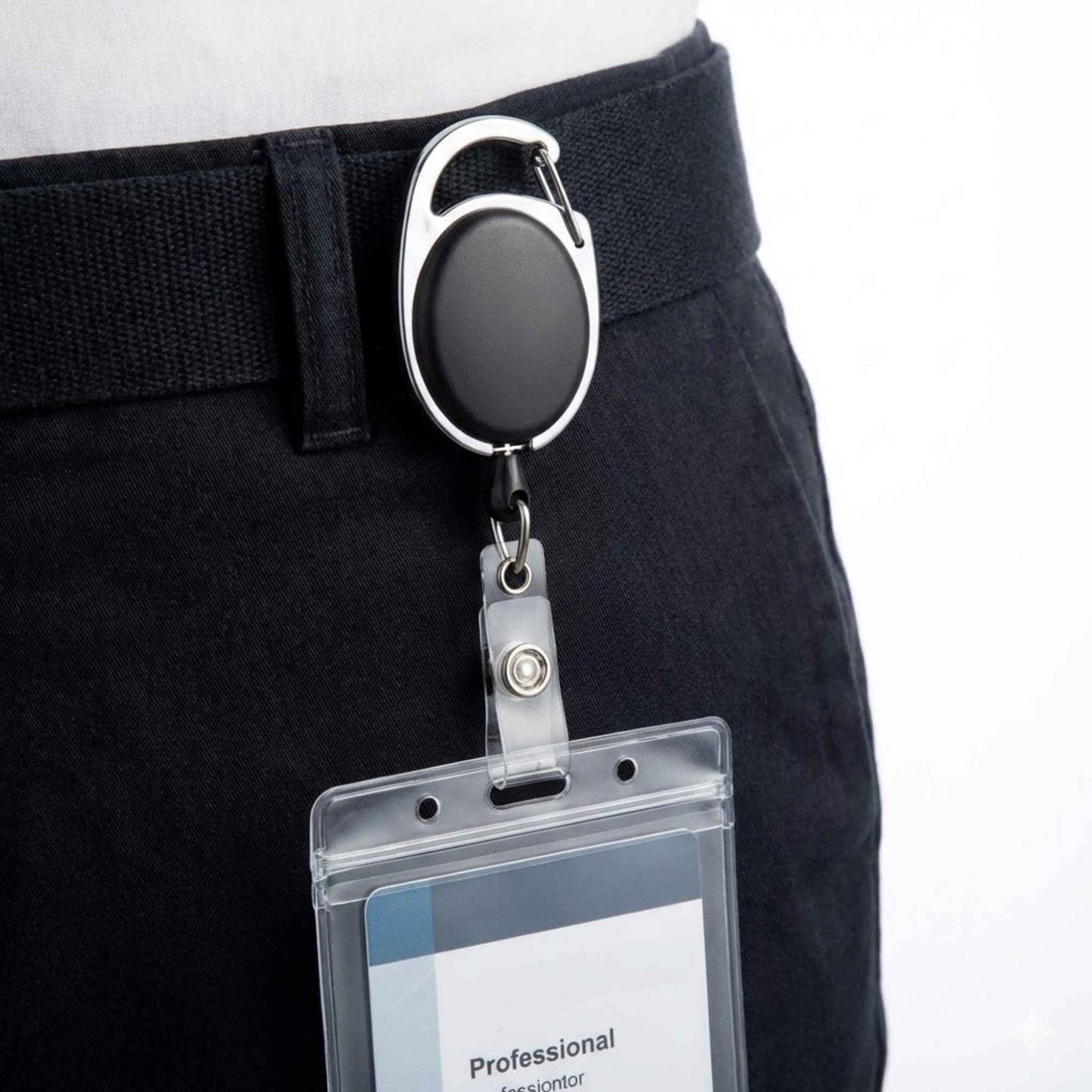 Retractable ID Badge Holder with Metal Clip – Durable ID Card Reel for Office & Events