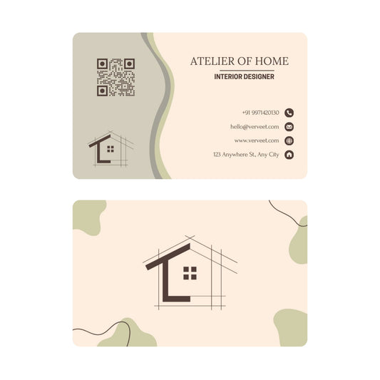 Velvet Paper Visiting Card for Interior Designers – Rounded Corner | Soft Elegant