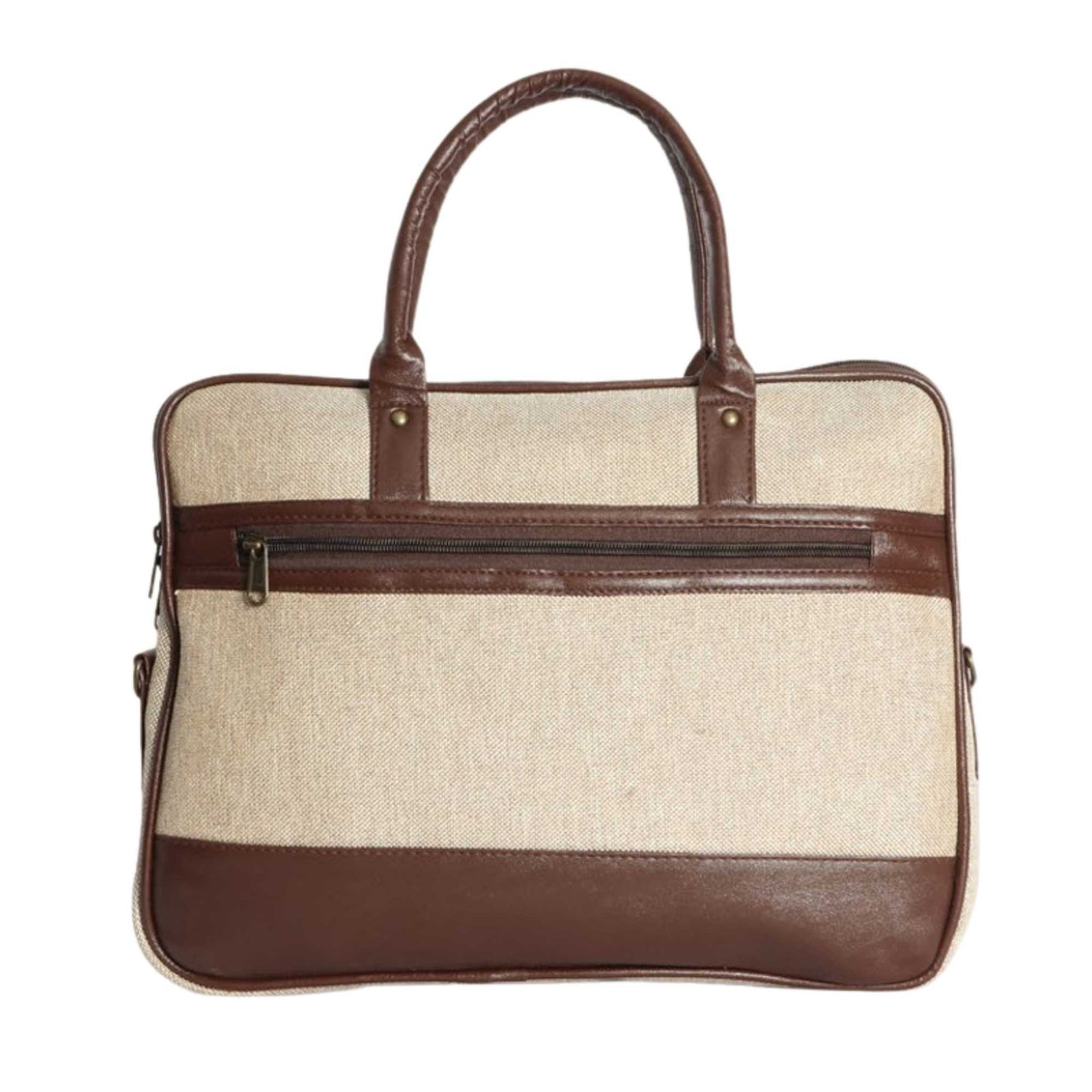 Premium Fabric Laptop Office Bag with Leather Finish | Professional Laptop Carry Bag for Men & Women