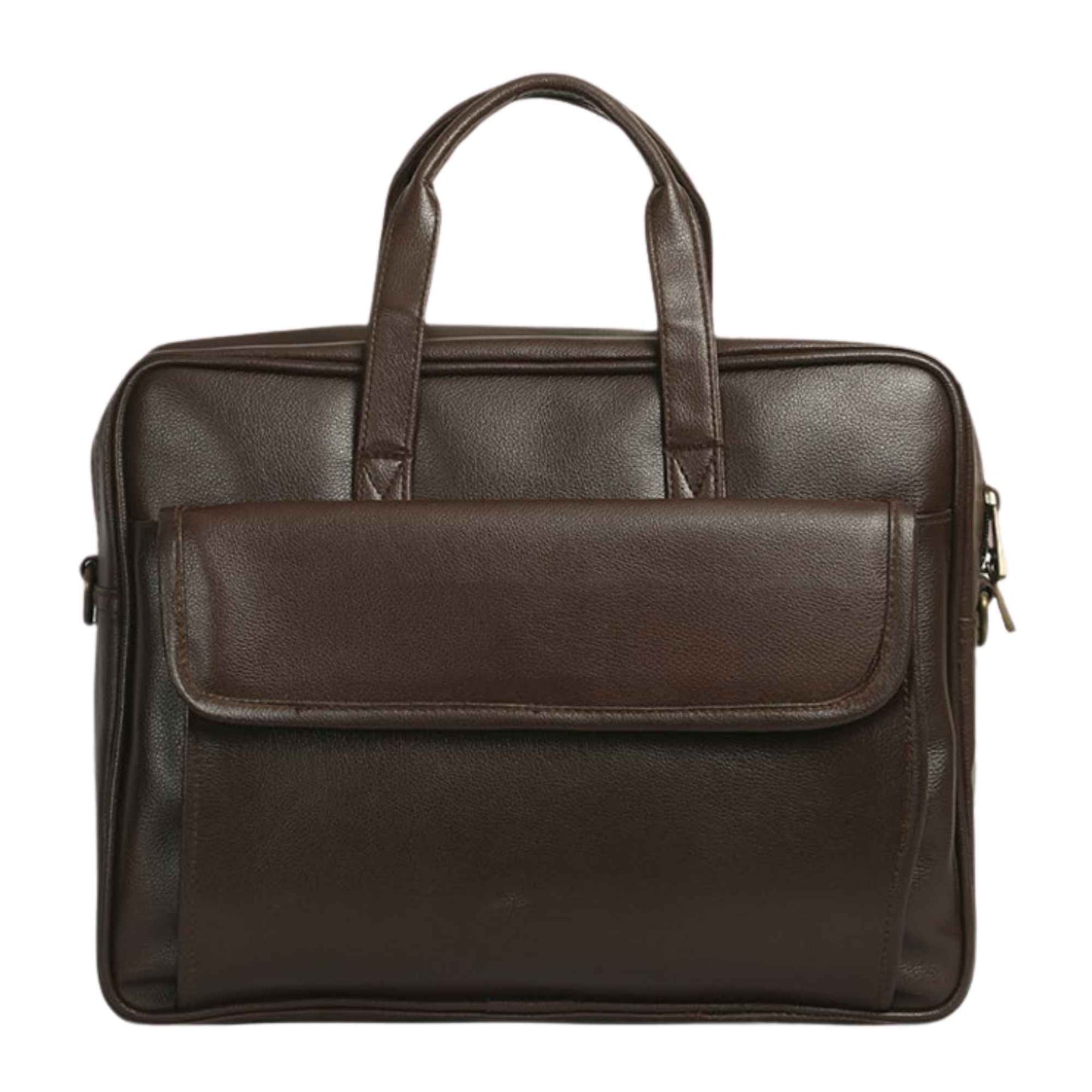 Premium Leather Laptop Office Bag for Men | Professional Business Briefcase with Multiple Compartments | Hand & Shoulder Carry Work Bag