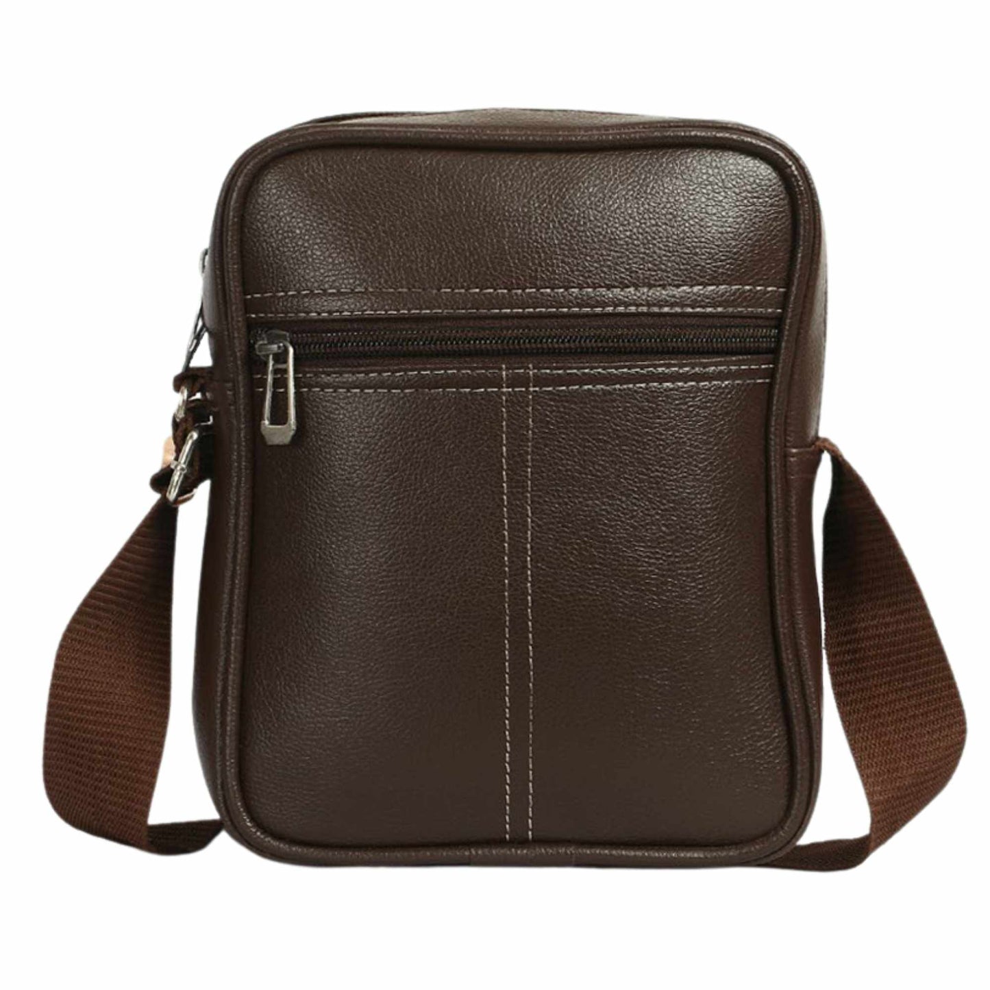 Premium Leather Sling Bag for Men | Stylish Crossbody Messenger Bag with Adjustable Strap | Compact Office & Travel Shoulder Bag