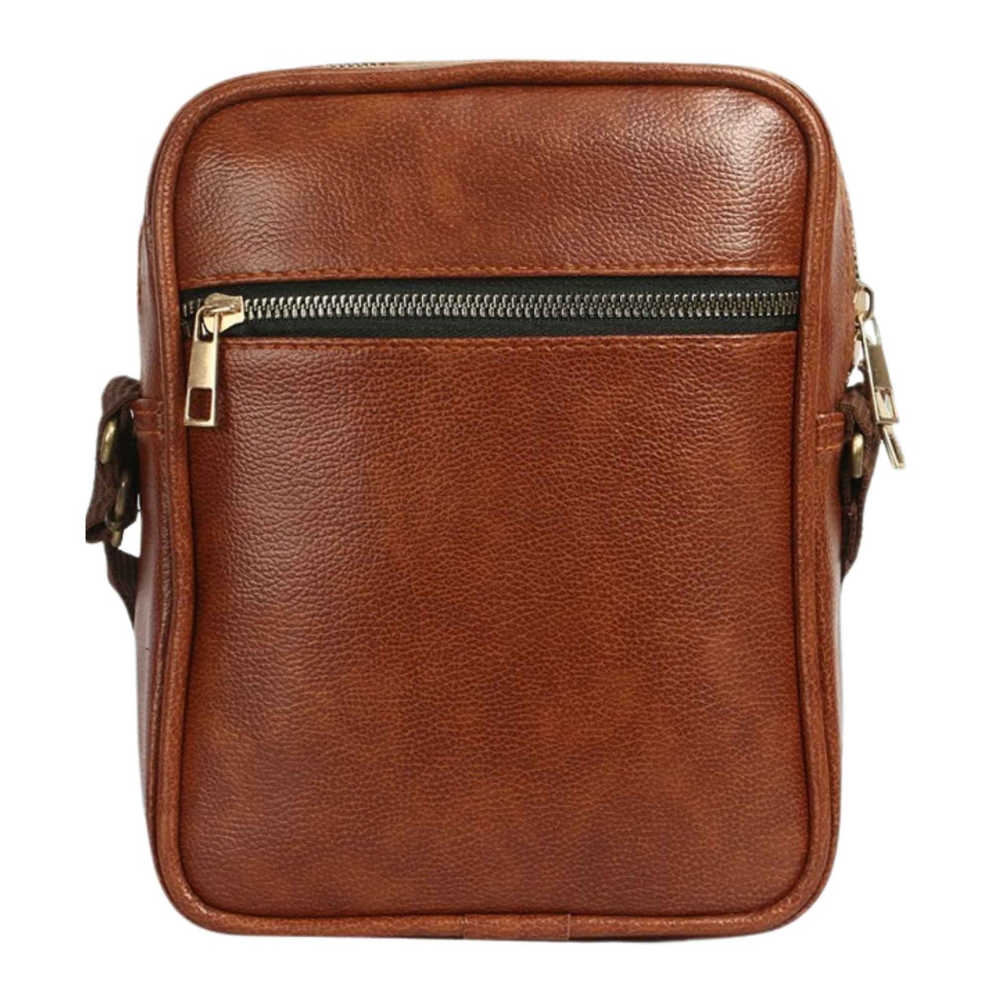 Premium Leather Sling Bag for Men | Stylish Crossbody Shoulder Bag with Adjustable Strap & Secure Zip Pockets