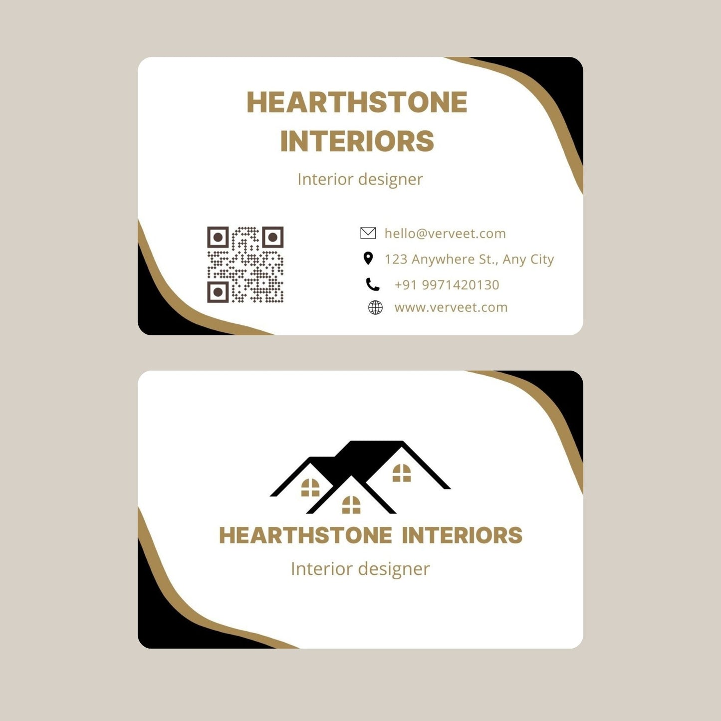Luxury Velvet Paper Visiting Card for Interior Designers – Rounded Corner