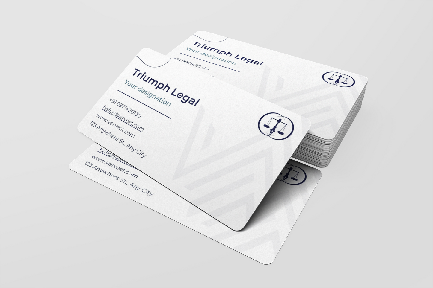 Luxury Velvet Paper Visiting Card for Lawyers & Advocates – Rounded Corner