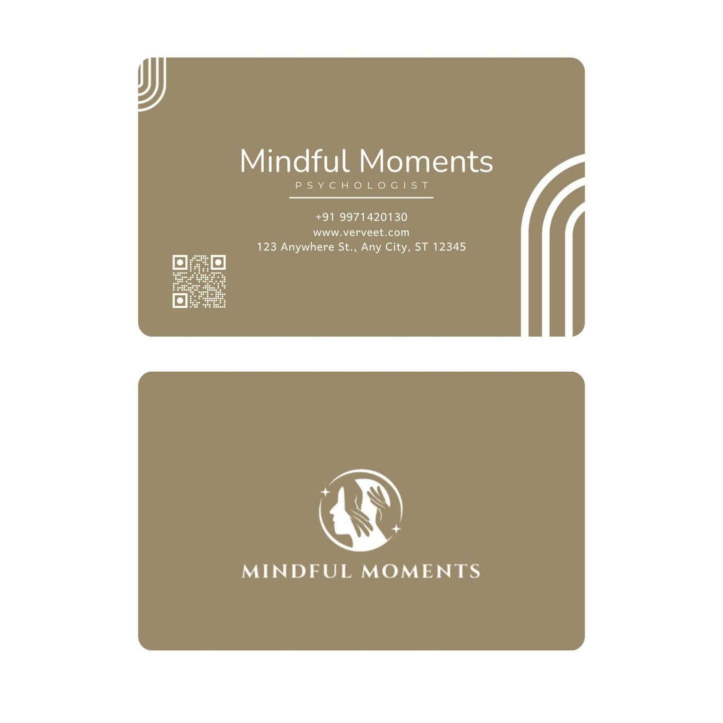 Luxury Velvet Paper Visiting Card for Therapists – Rounded Corner