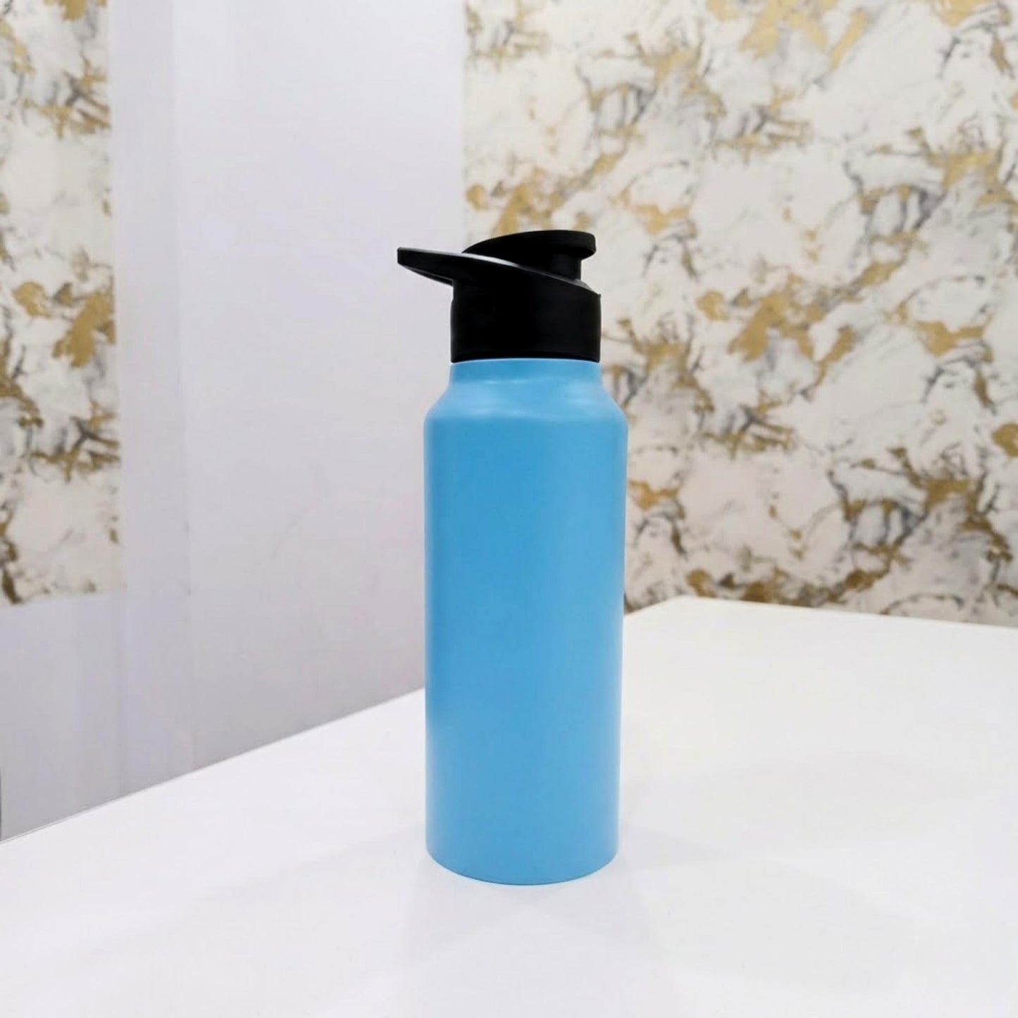 Matte Finish Insulated Stainless Steel Water Bottle with Flip Cap – Sky Blue