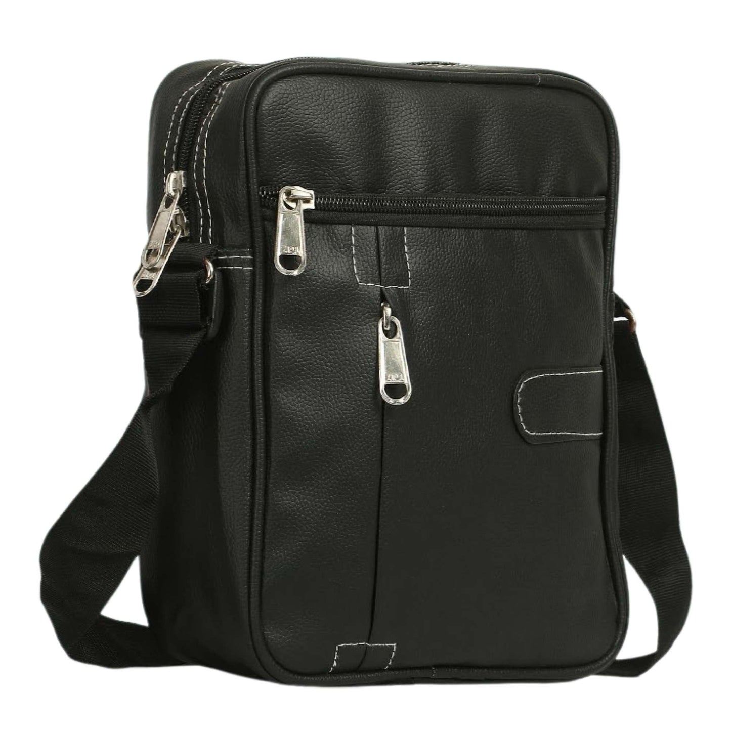 Premium Leather Crossbody Sling Bag for Men | Stylish Office & Travel Shoulder Bag with Multiple Compartments
