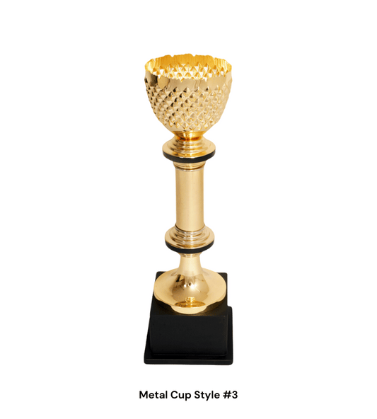 Metal Cup Trophy - Gold Sports Award (46/53/62 cm) | Premium Trophy for Sports Events