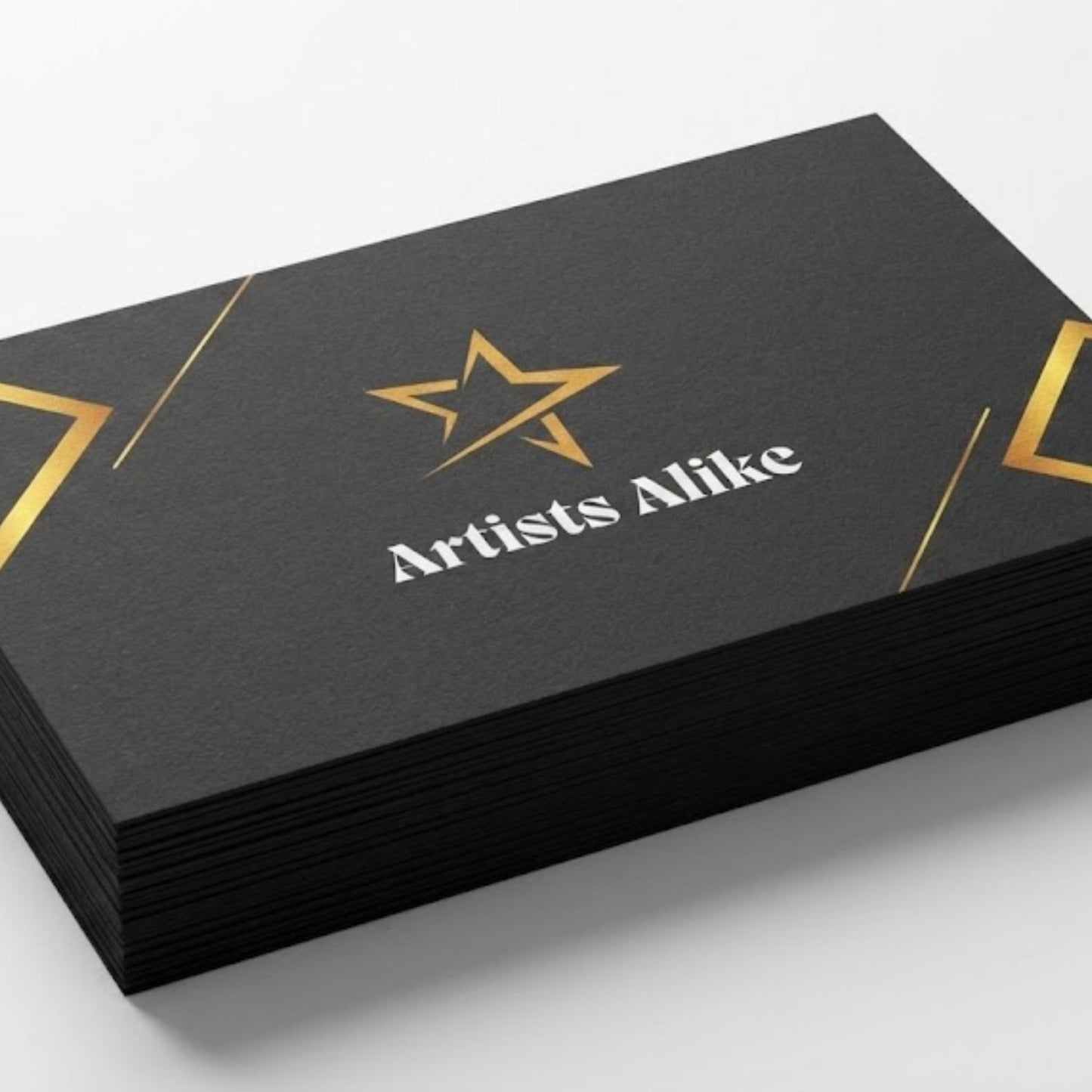 Minimal Velvet Paper Visiting Card for Artists – Square Corner