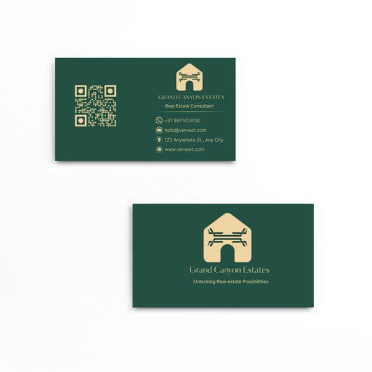 Velvet Paper Visiting Card for Real Estate Agents – Square Corner | Classic Professional