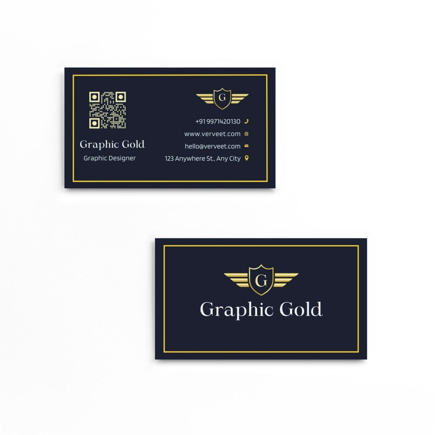 Minimal Velvet Paper Visiting Card for Graphic Designers – Square Corner