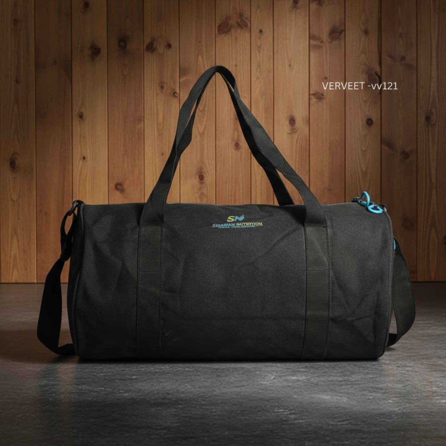 Classic Black Gym & Travel Duffel Bag for Sports & Fitness | Minimal Design Carry Bag