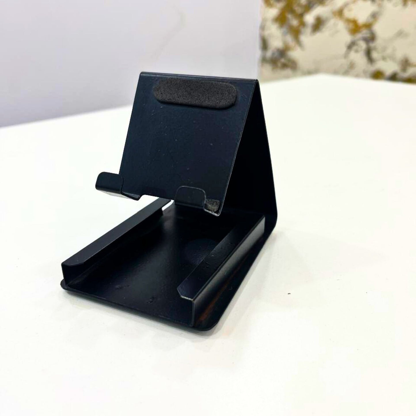 Metal Mobile Stand with Card Holder | Desk Phone Stand for Office & Home