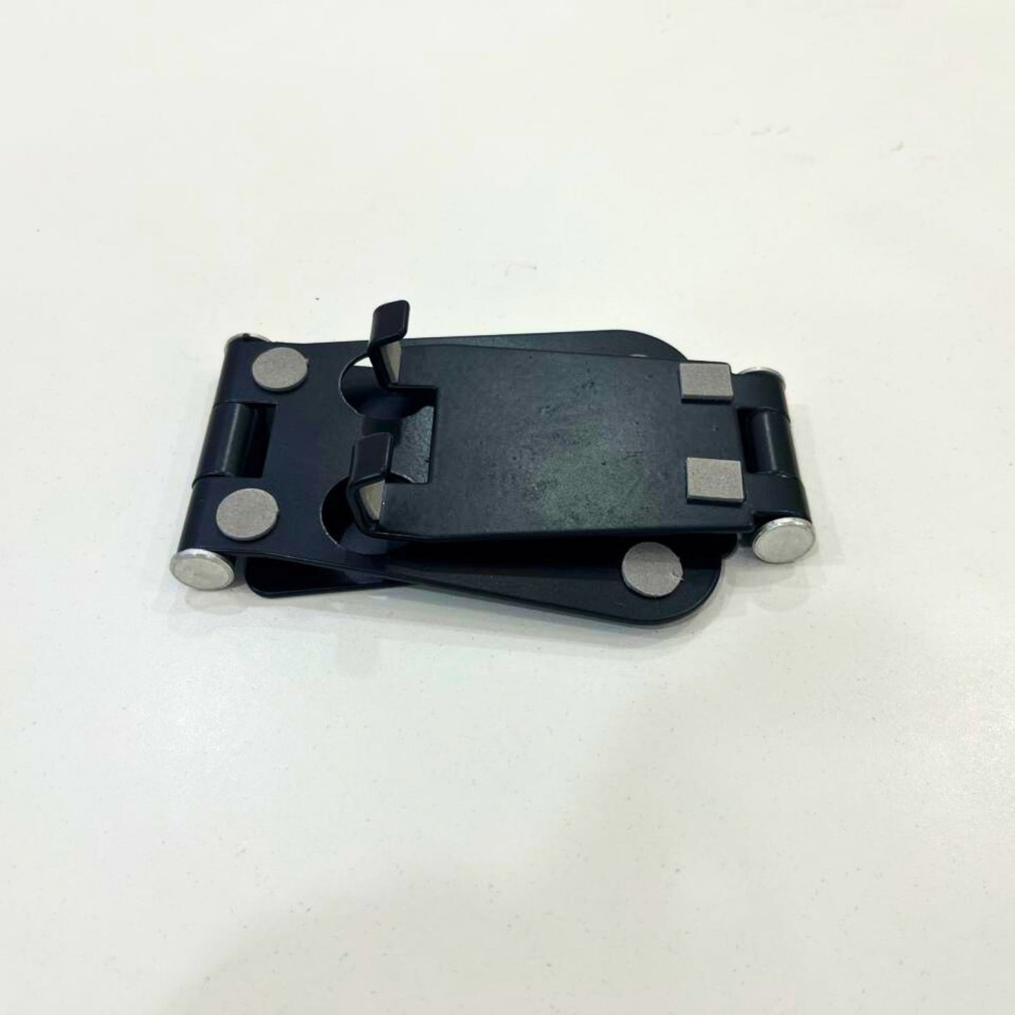 Black Metal Mobile Stand for Desk | Foldable Adjustable Phone Holder for Office & Home