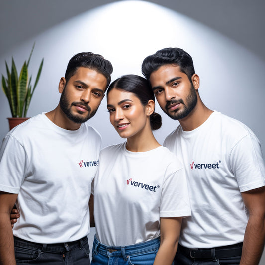 Sublimation-Ready Spun Cotton Round Neck T-Shirts – Soft Feel for Custom Printing