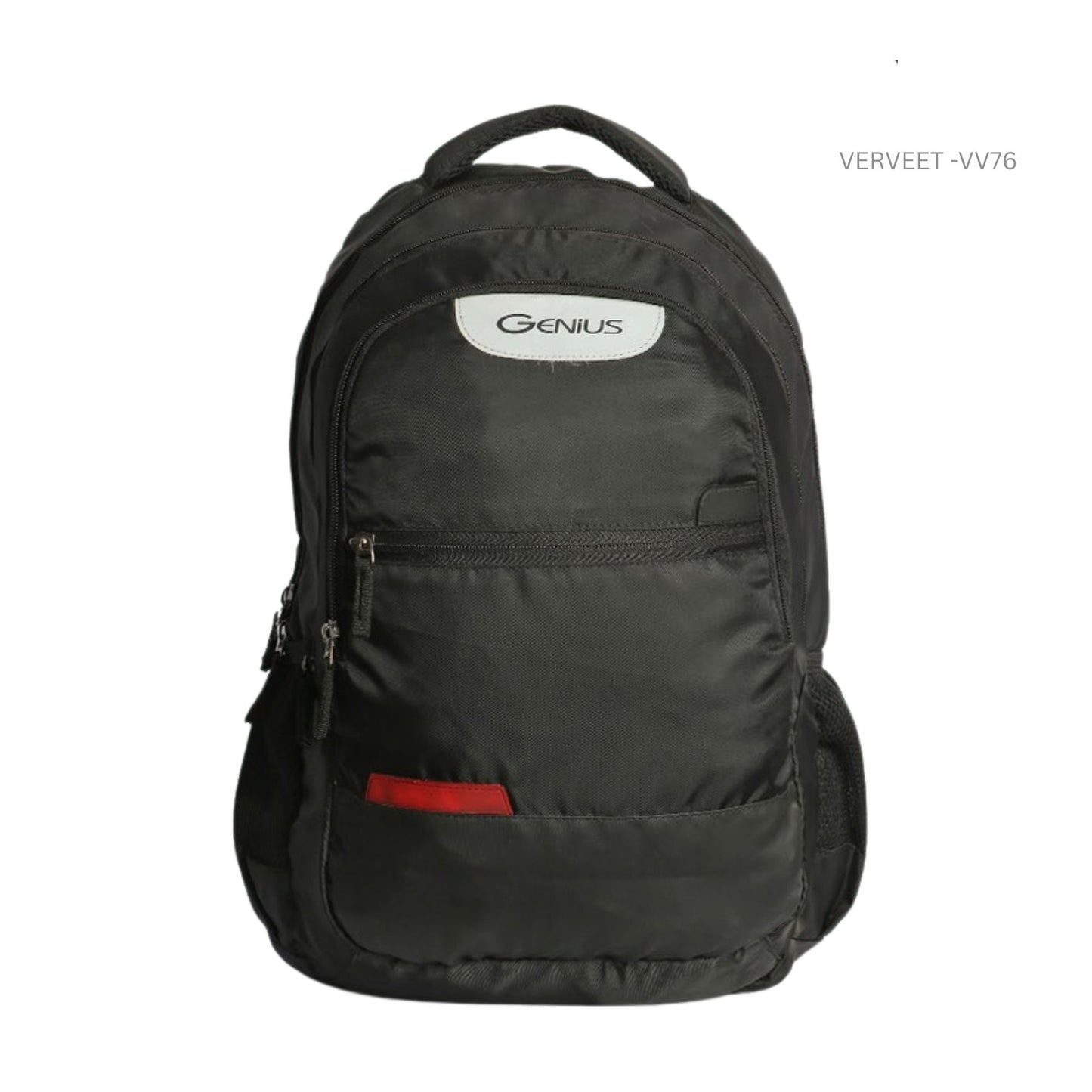 Genius Black Laptop Backpack with Multiple Compartments | Durable Office, College & Travel Bag