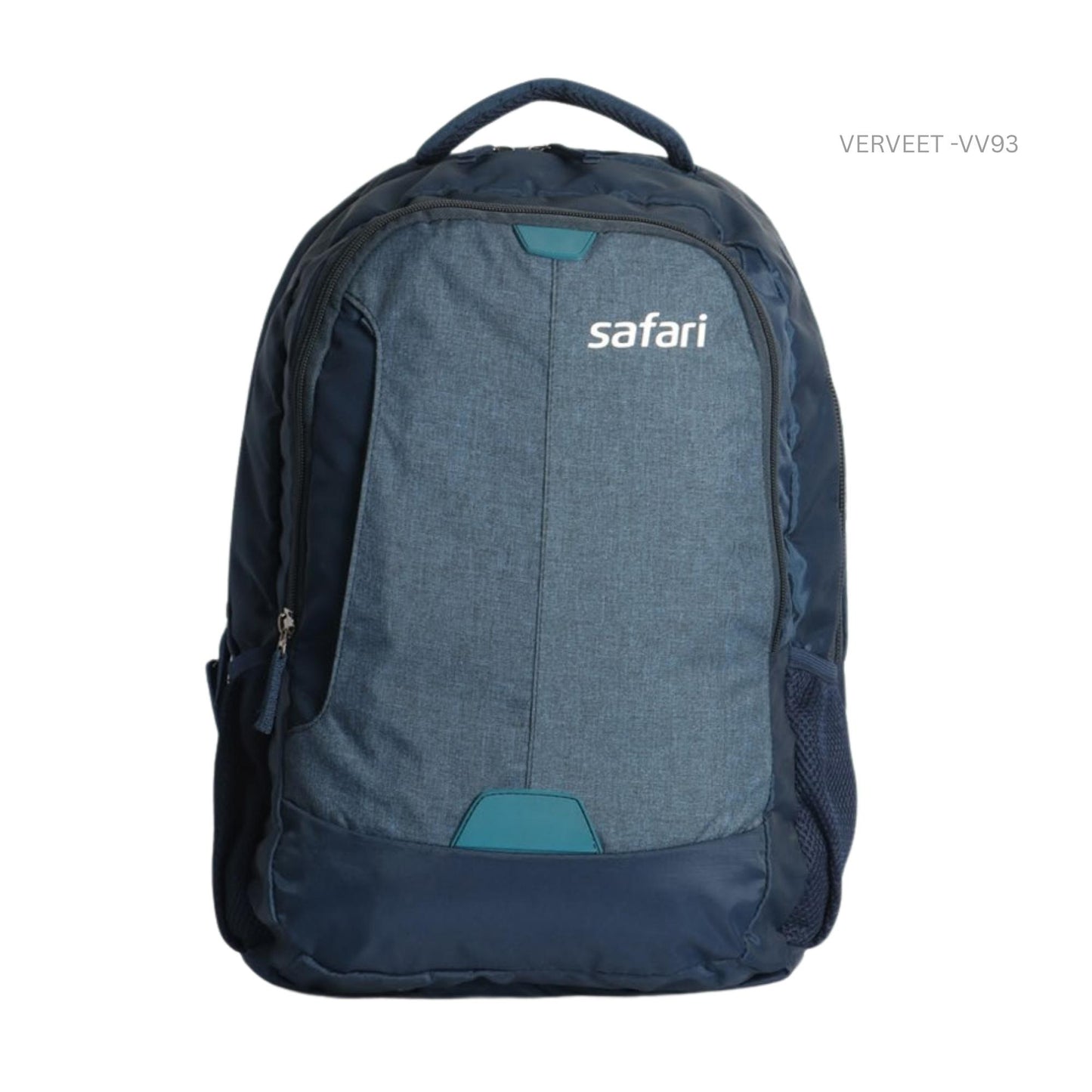 Navy blue office backpack with laptop compartment for business travel and daily professional use