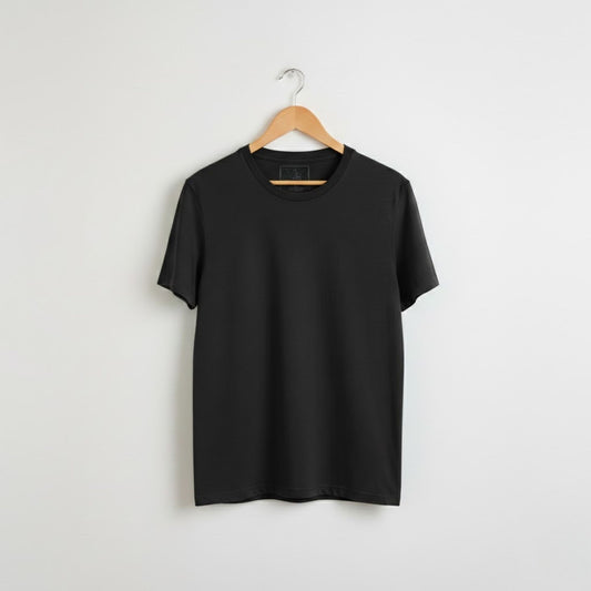 Nirmal dot-net round neck T-shirt 160 GSM fabric, lightweight corporate promotional T-shirt for events, uniforms, and branding