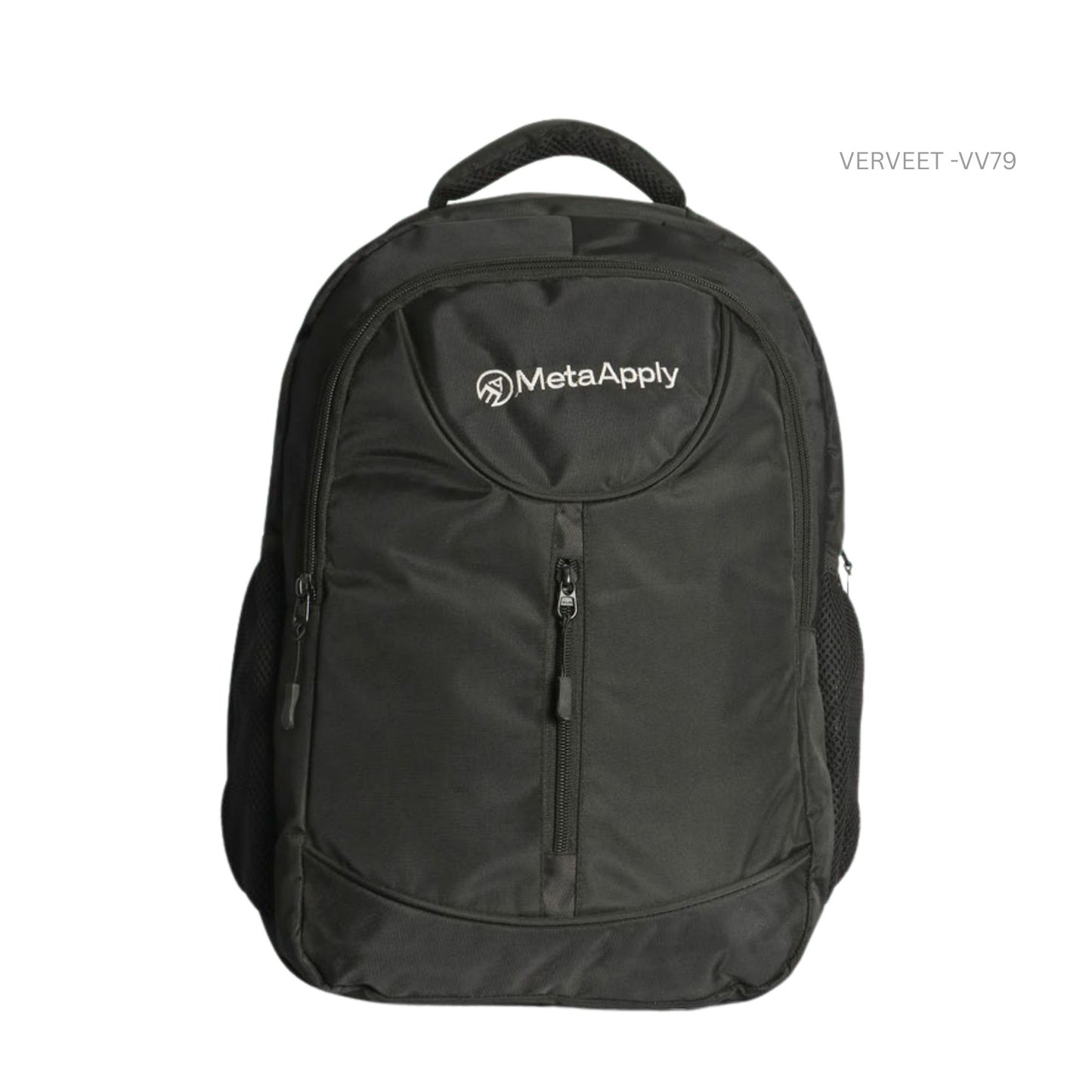 Black Laptop Backpack with Front Utility Pocket | Office, College & Travel Bag