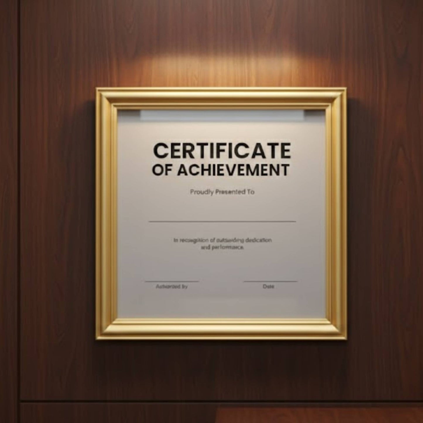 Office certificate frame for wall display, ideal for awards, documents, and professional achievements