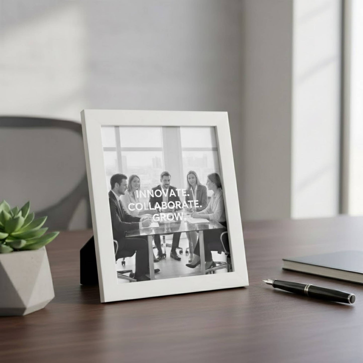 Office table photo frame for displaying certificates, photos, and professional achievements
