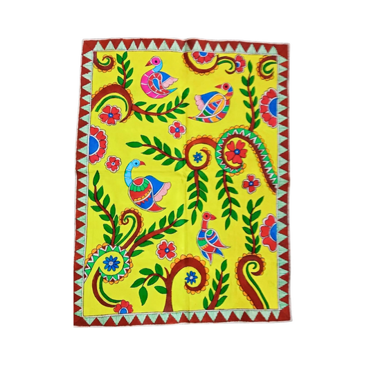 Pakshiyon ki Chahak – Mithila Kala | Handmade Madhubani Painting for Wall Décor