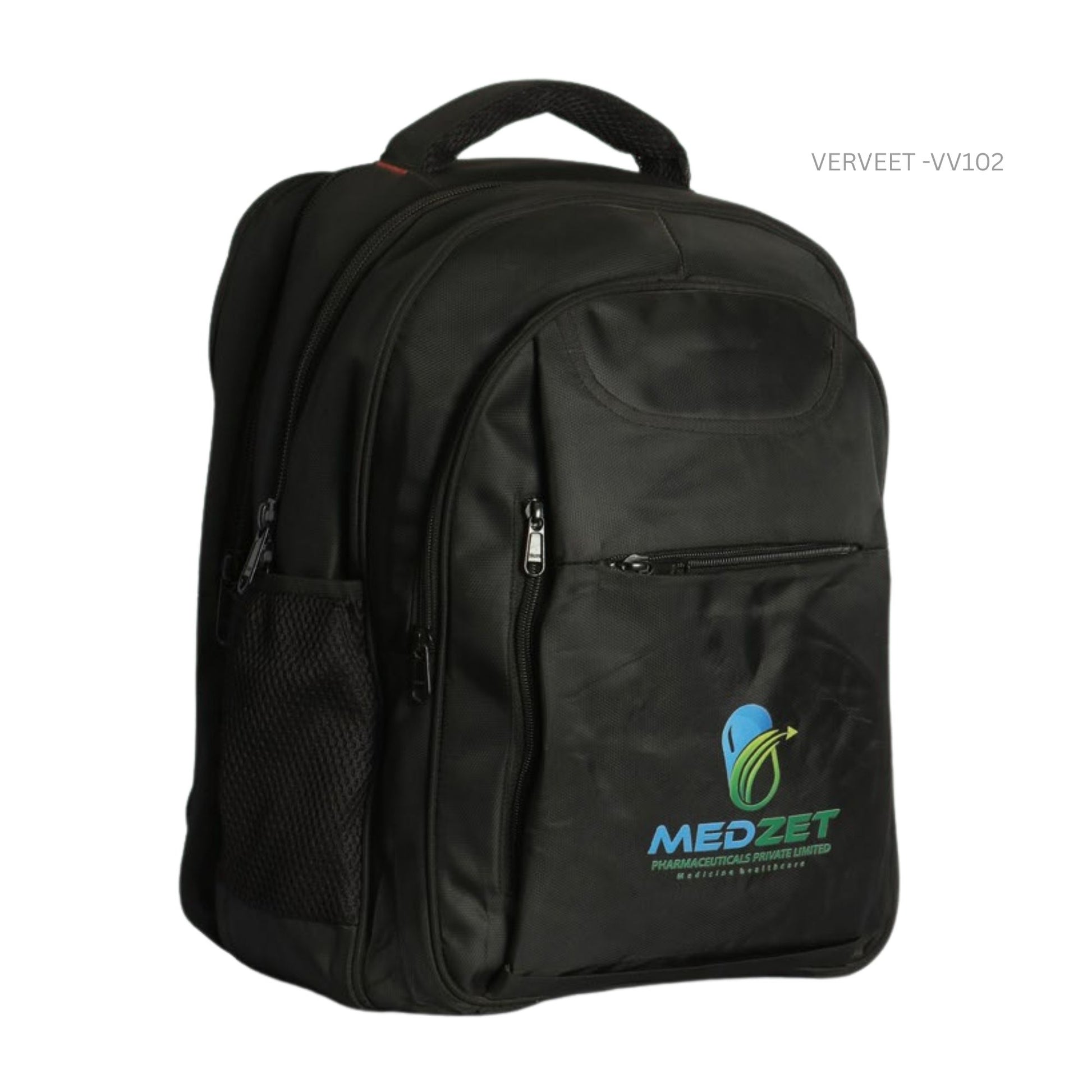 Corporate backpack with logo print for pharma companies, suitable for field staff and promotional use