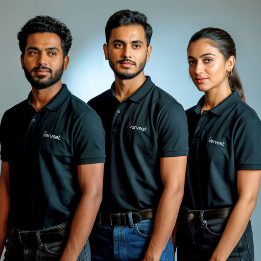 Poly Cotton Matty T-Shirts with Logo Printing for Corporate Uniforms
