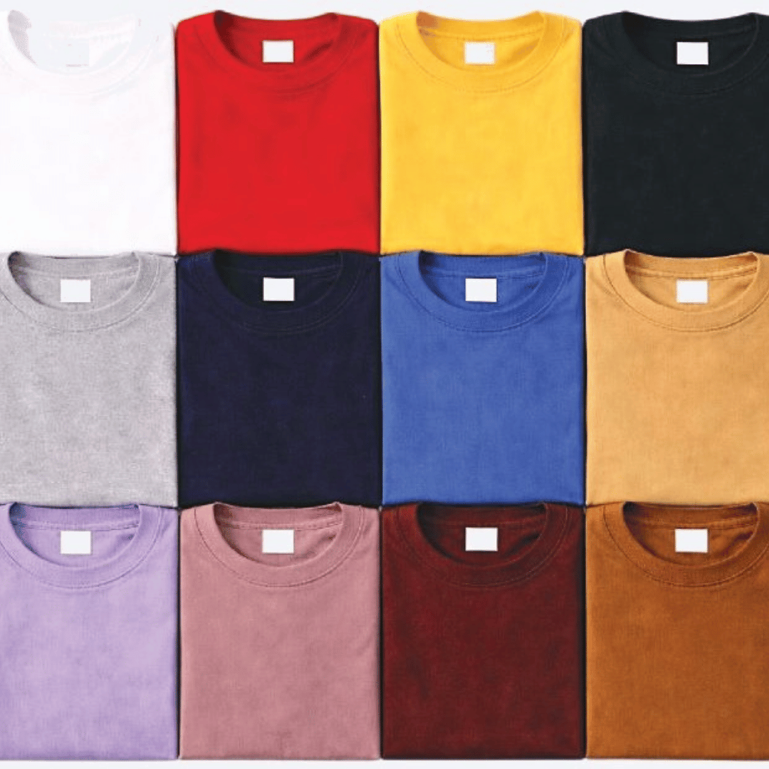 French Terry 100% Cotton T-Shirt – Heavyweight 240-260 GSM